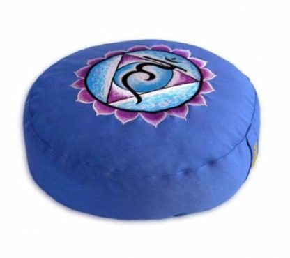 Meditatiekussen, blauw, 5e chakra - Afbeelding 2