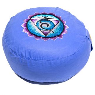 Meditatiekussen, blauw, 5e chakra