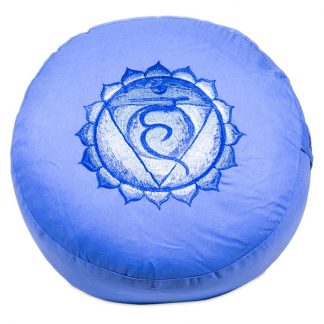 Meditatiekussen, blauw, 5e chakra