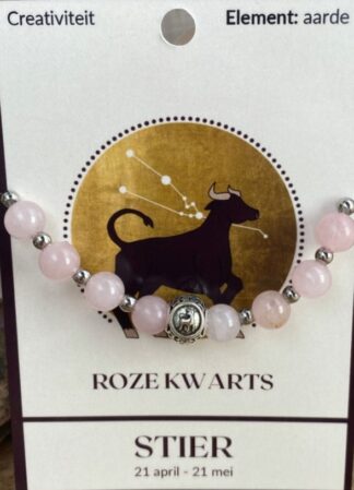 Stier, roze kwarts